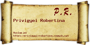 Privigyei Robertina névjegykártya